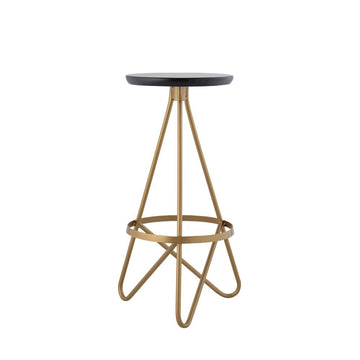 Spiroa 30" Modern Industrial Metal Backless Circular Bar Stool - JONATHAN Y